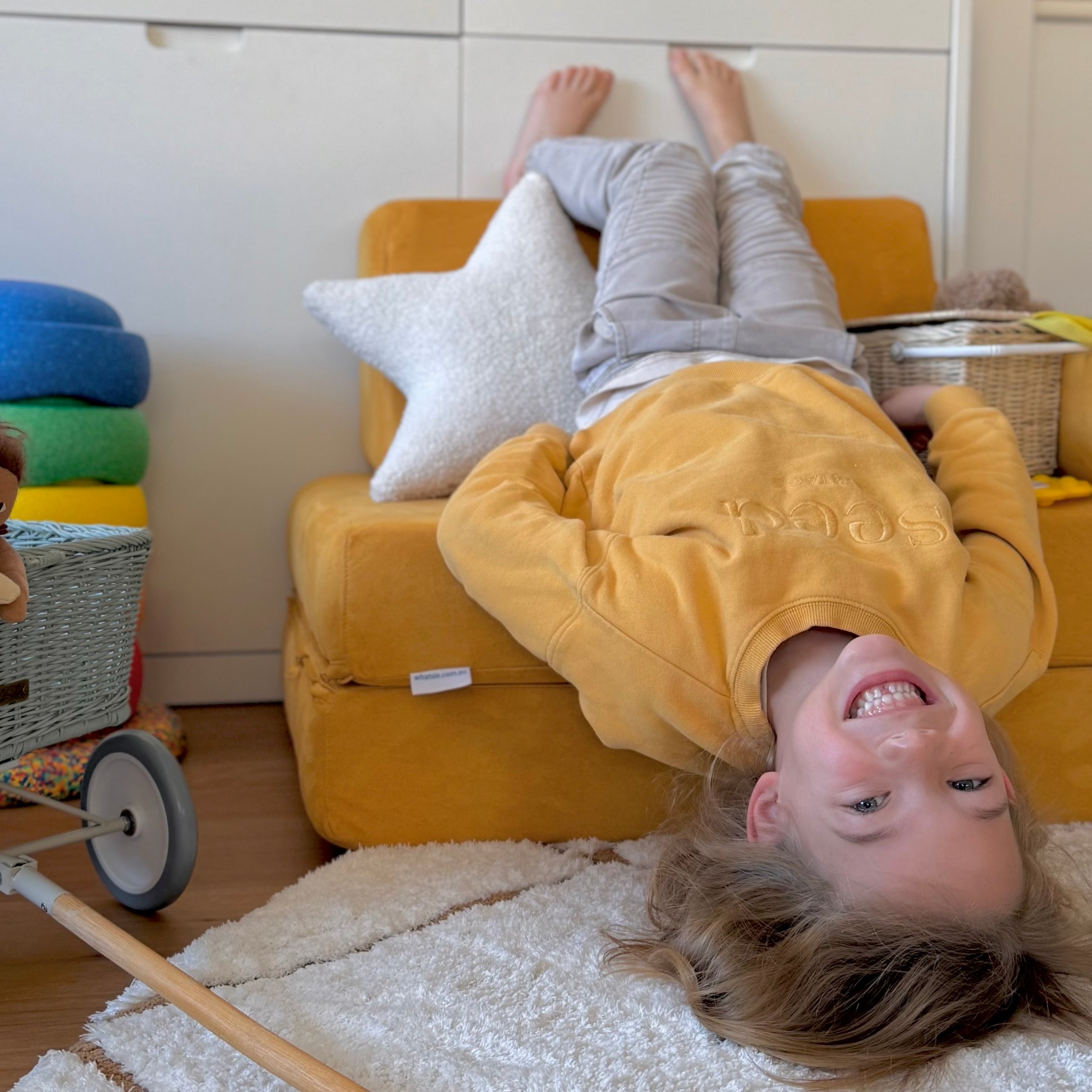 Honey Play Couch in Microsuede