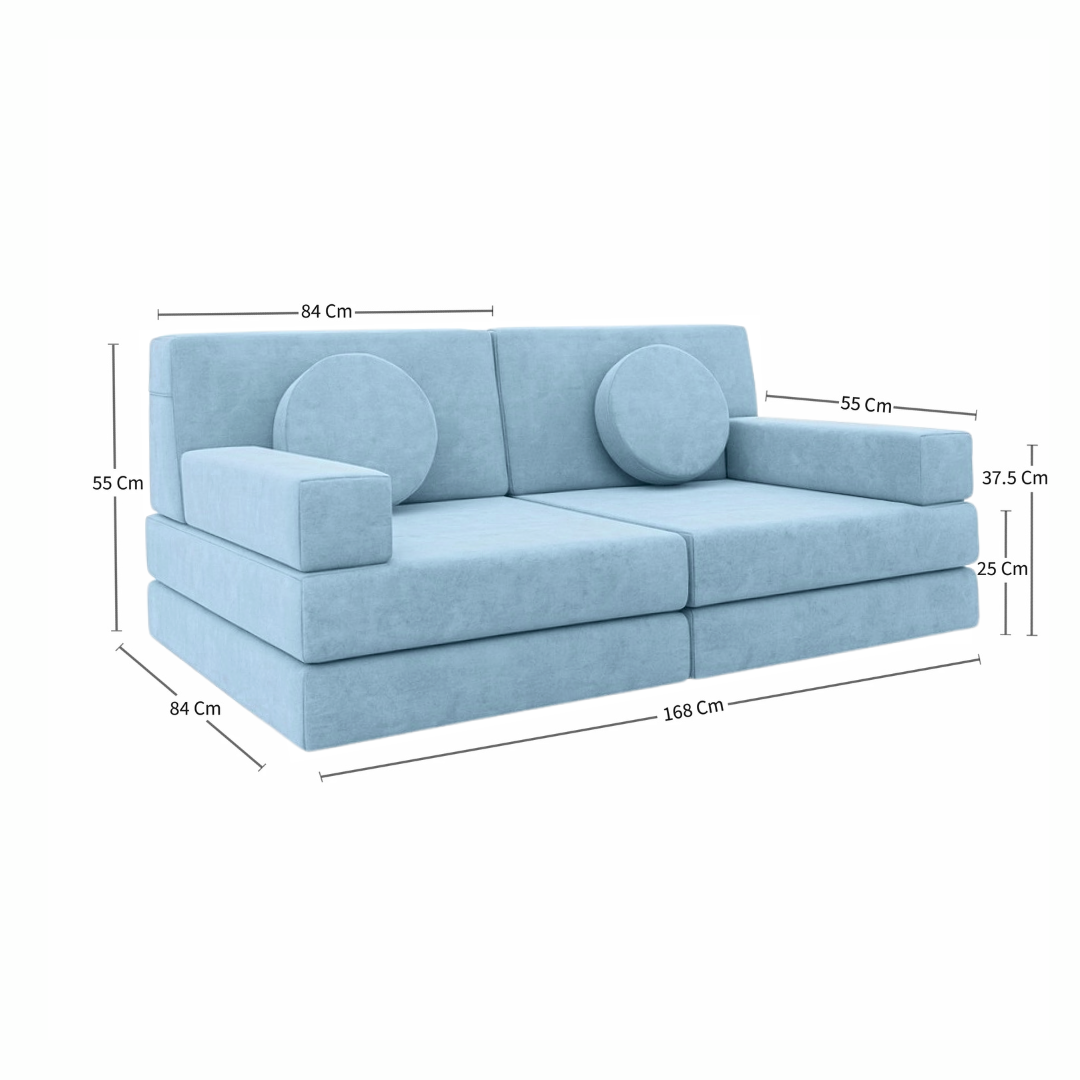 Sky Play Couch in Microsuede