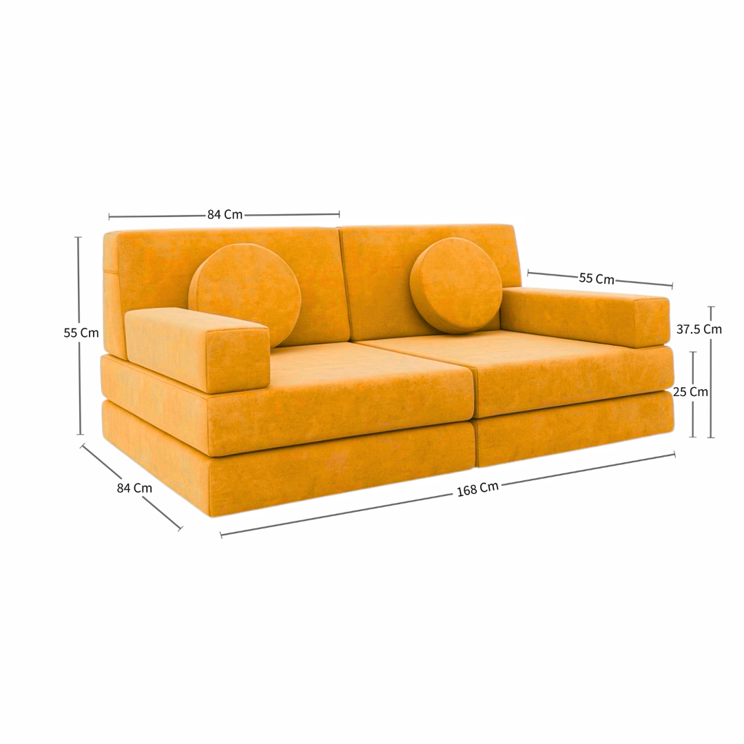 Honey Play Couch in Microsuede