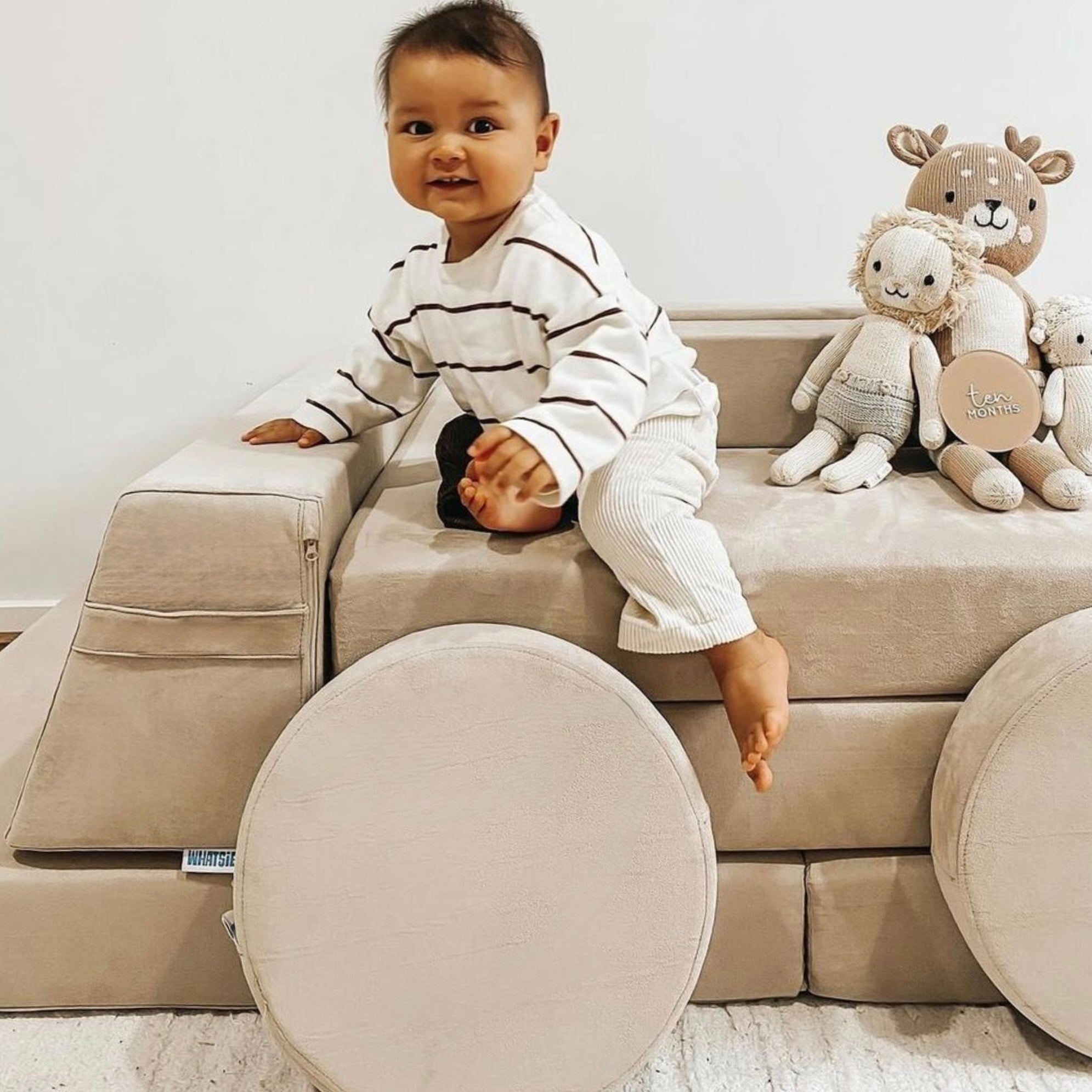 Oat Play Couch in Microsuede