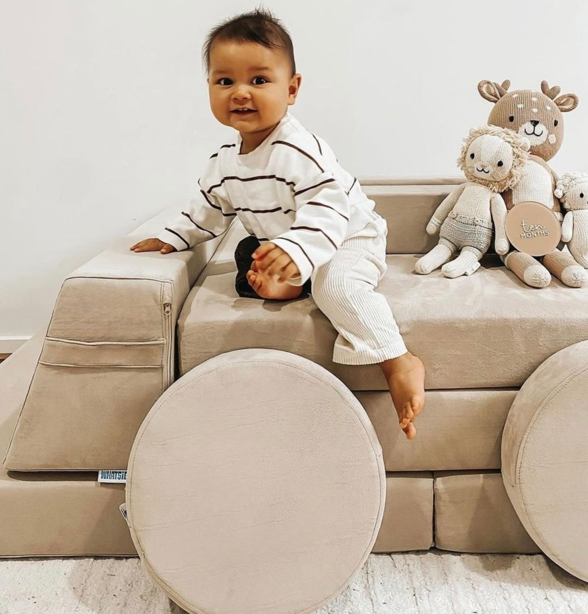 Oat Play Couch in Microsuede