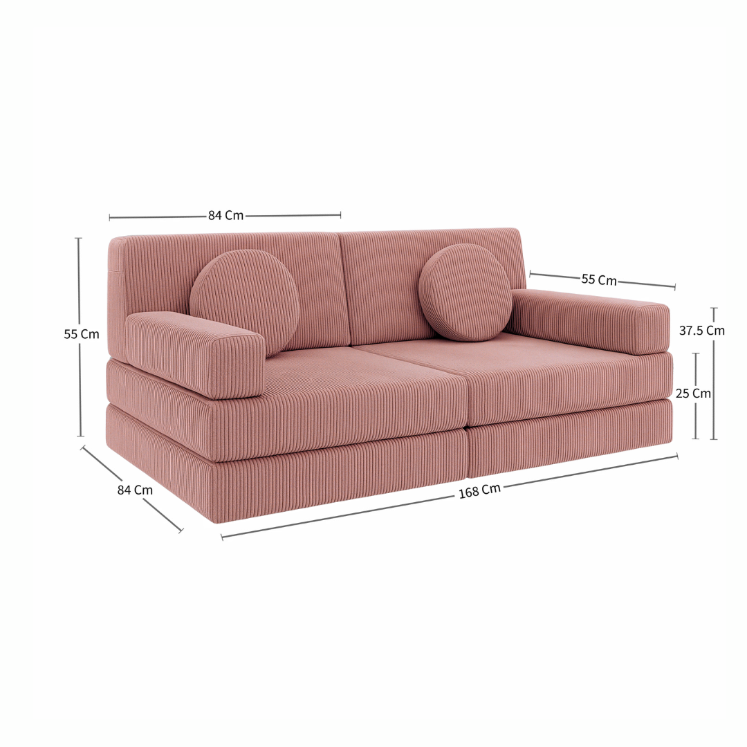 Petal Play Couch in Corduroy
