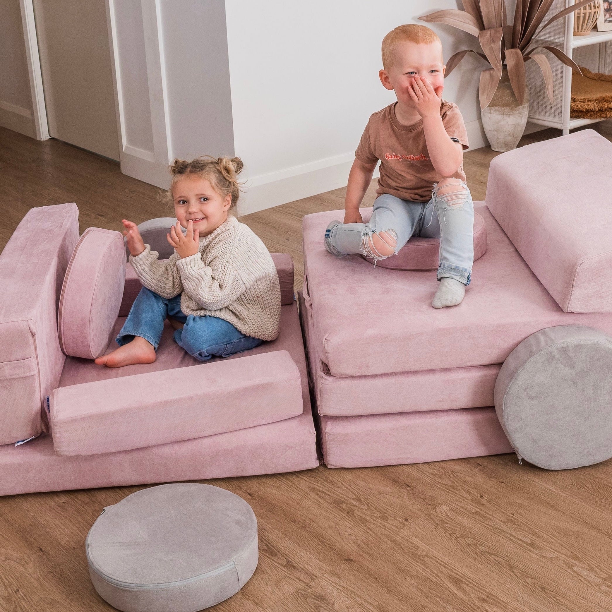 Lilac Play Couch in Microsuede