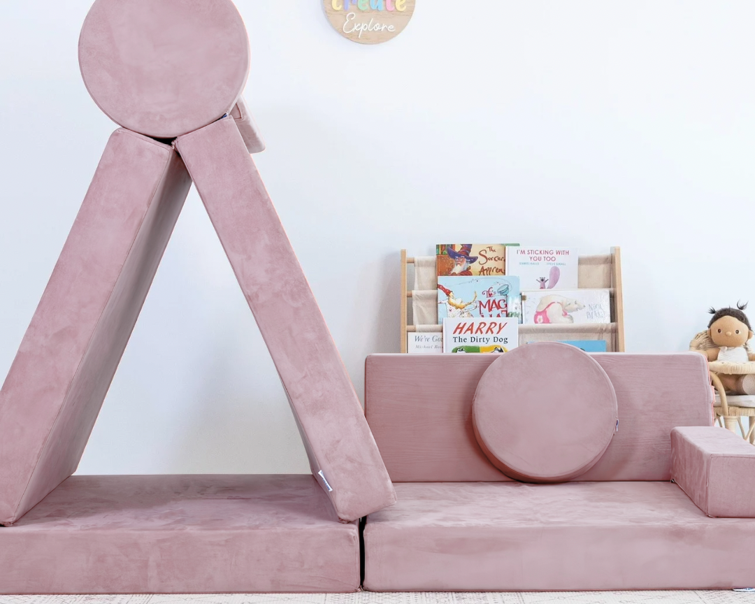 Lilac Play Couch in Microsuede