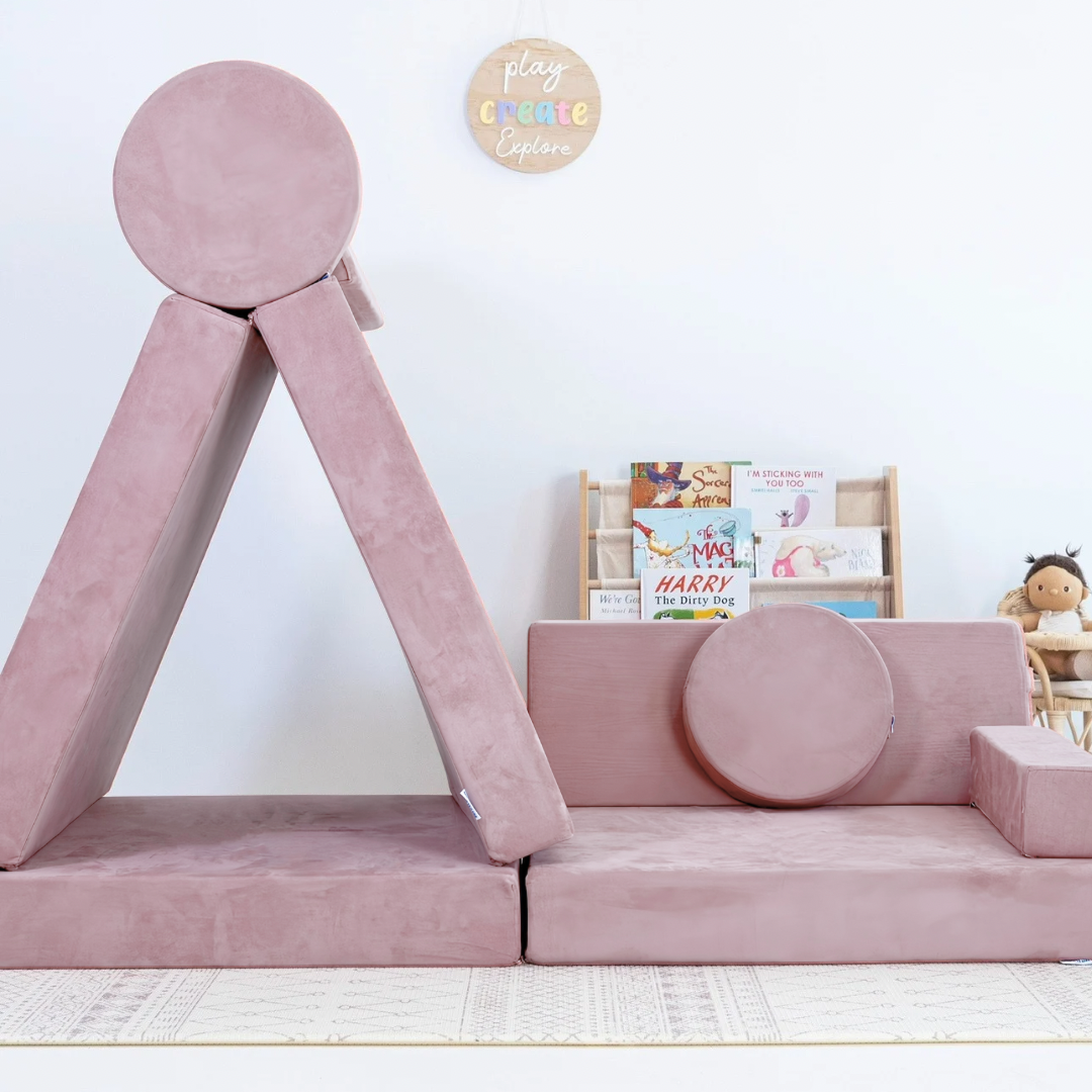 Lilac Play Couch in Microsuede