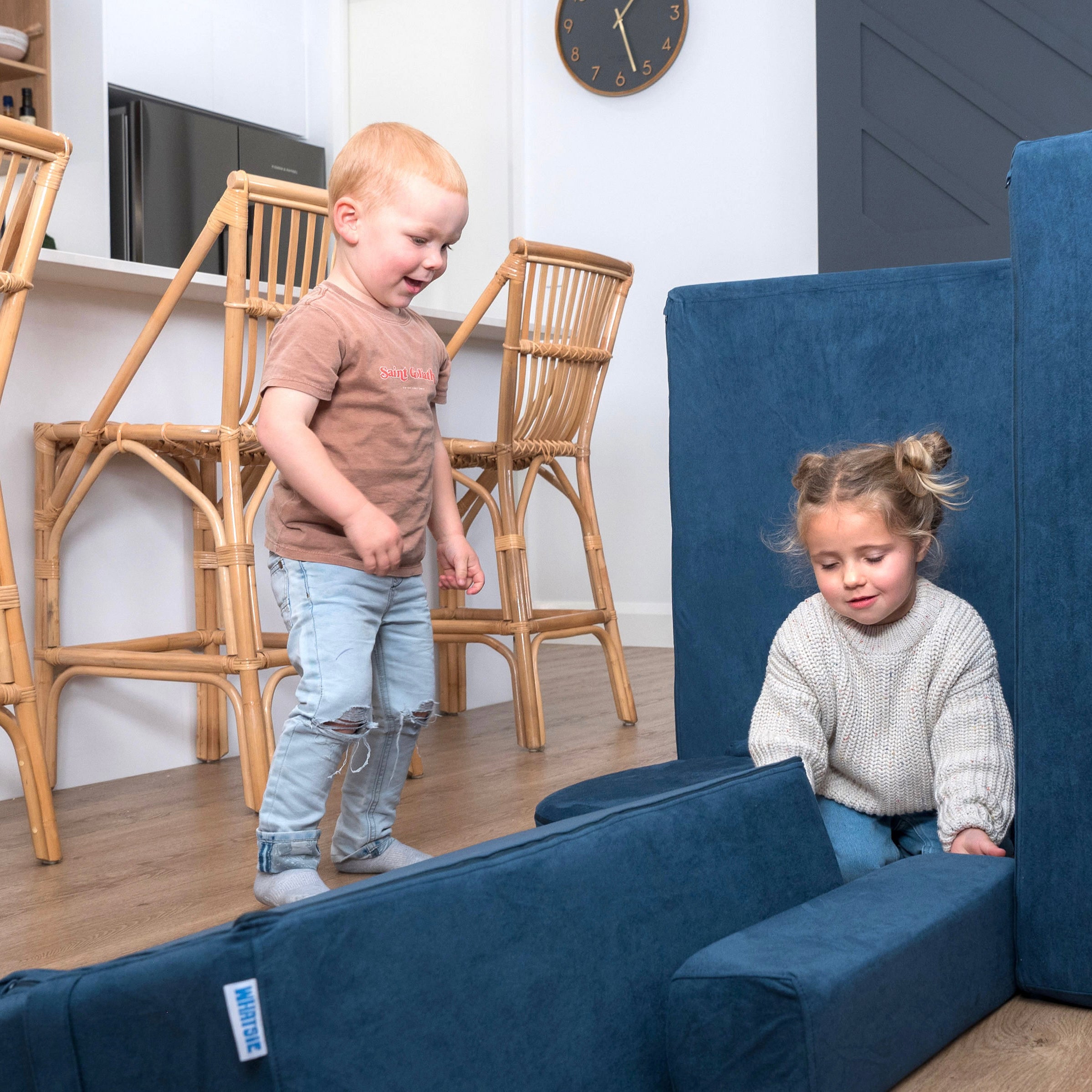 Midnight Play Couch in Microsuede