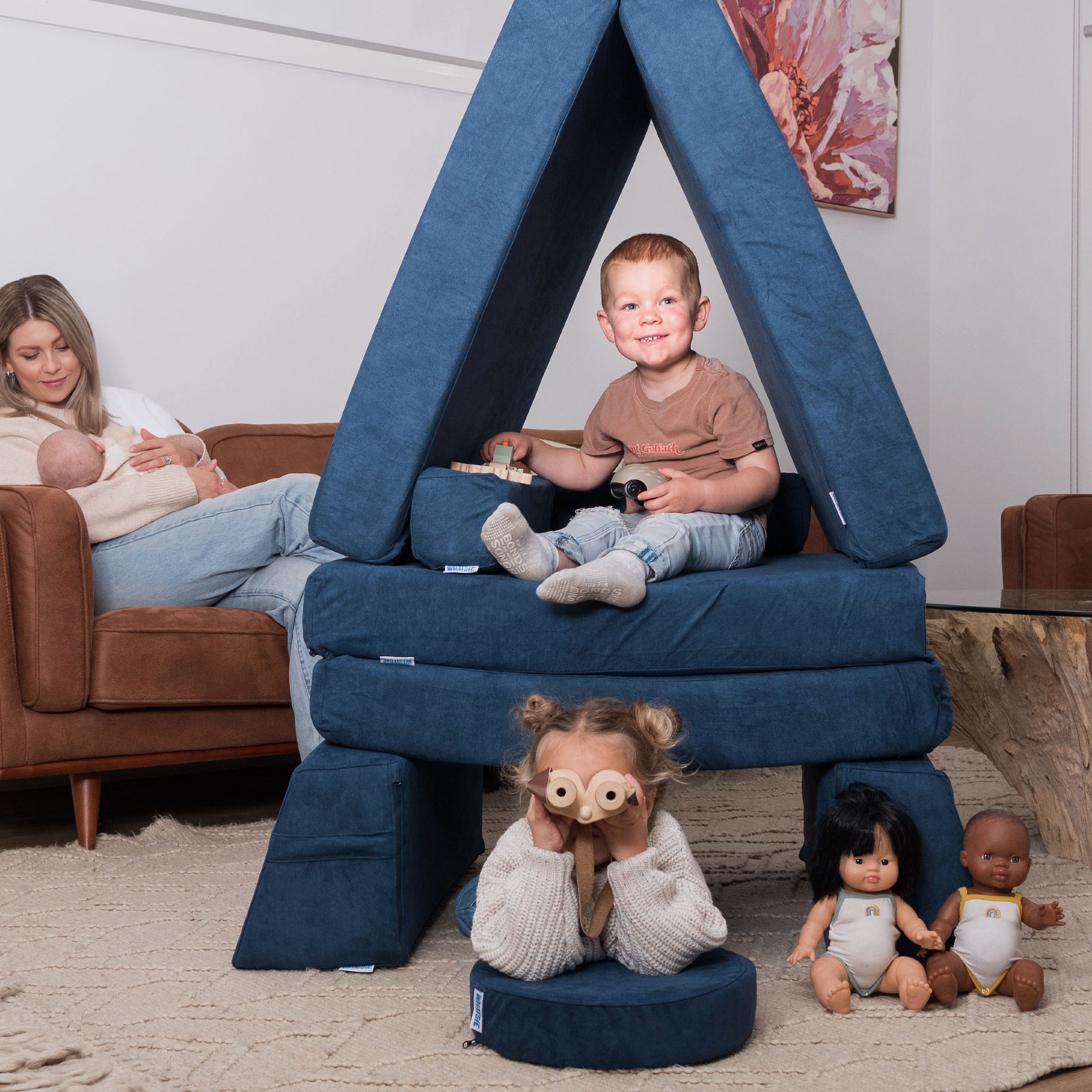 Midnight Play Couch in Microsuede