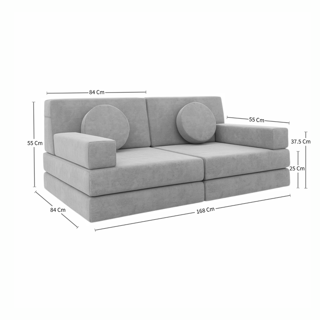 Stormy Play Couch in Microsuede