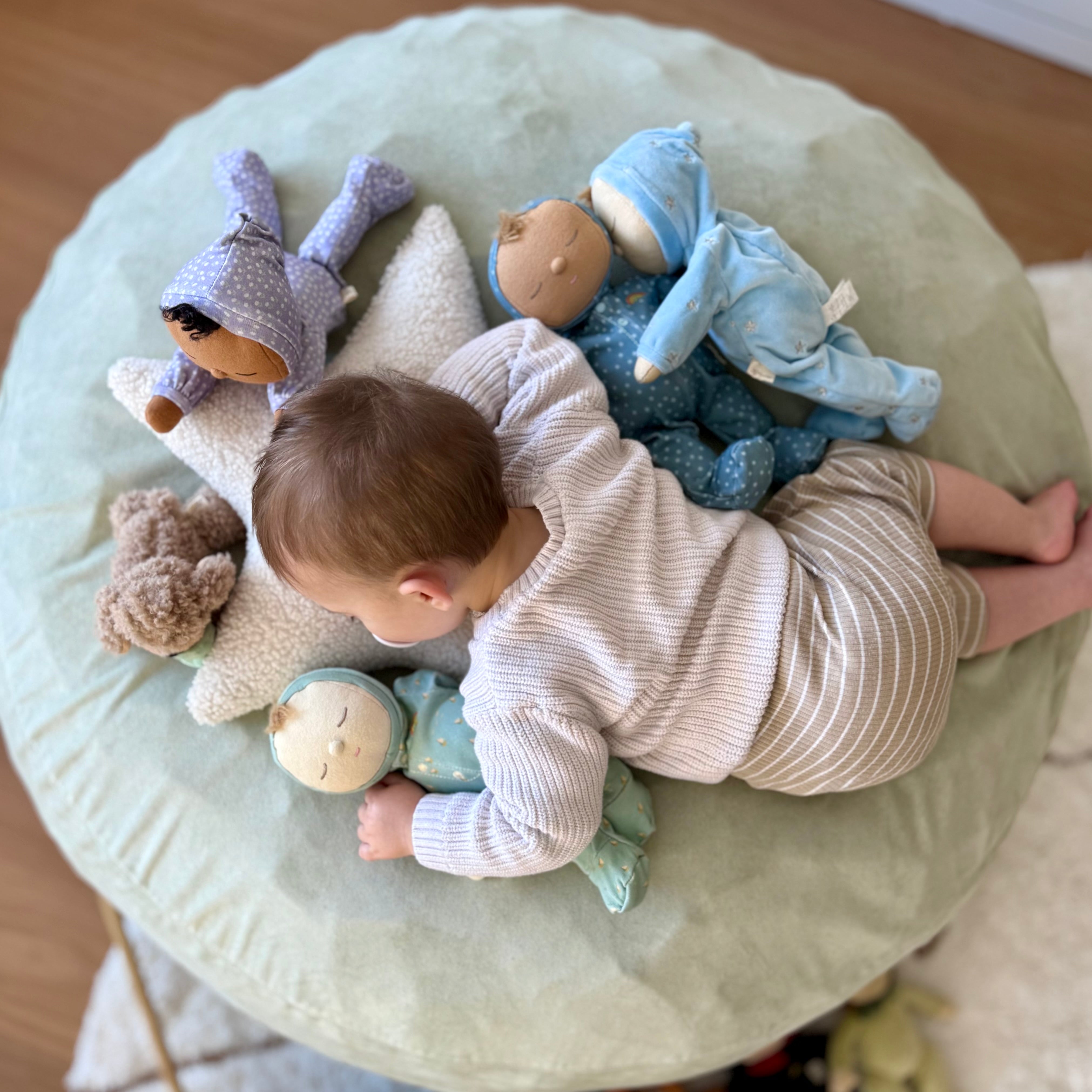 Sage Squishie Spot in Microsuede