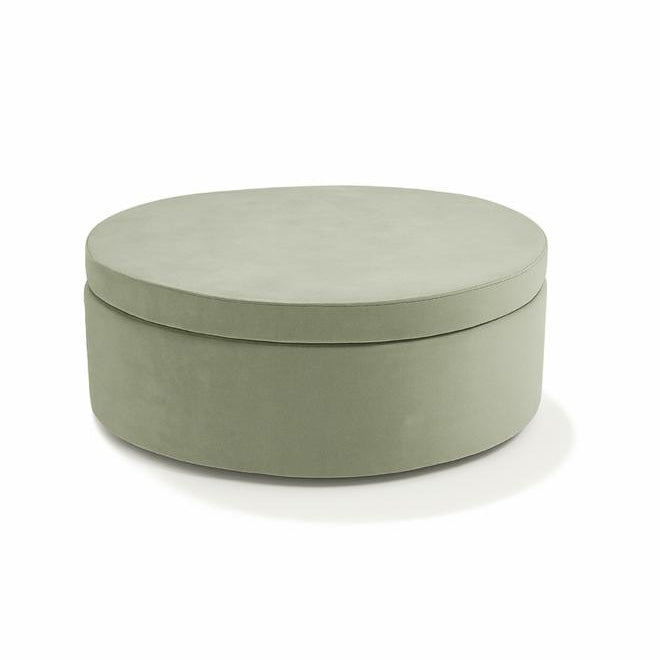 Single Whottie play ottoman in sage green – children’s play furniture piece