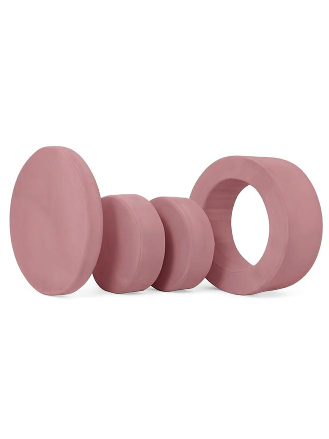 Single blush pink Whottie play ottoman – children’s play furniture for seating and imaginative play