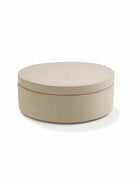 Single stacked Whottie play ottoman in oat dark beige – versatile children’s play furniture